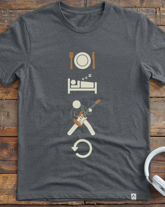 Eat Sleep Guitar Repeat T-Shirt