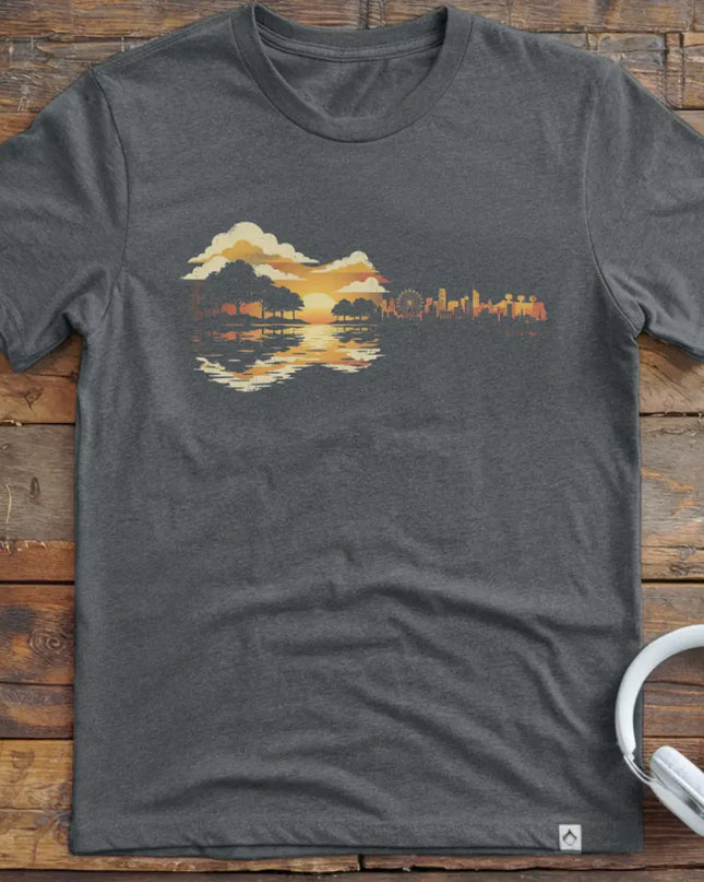 Guitar Sunset Retro T-Shirt