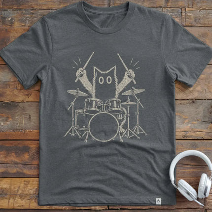 Rock Cat Drum T-Shirt
