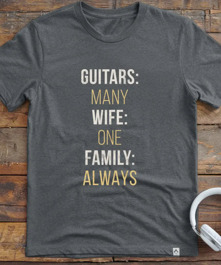 Many Guitars Family T-Shirt