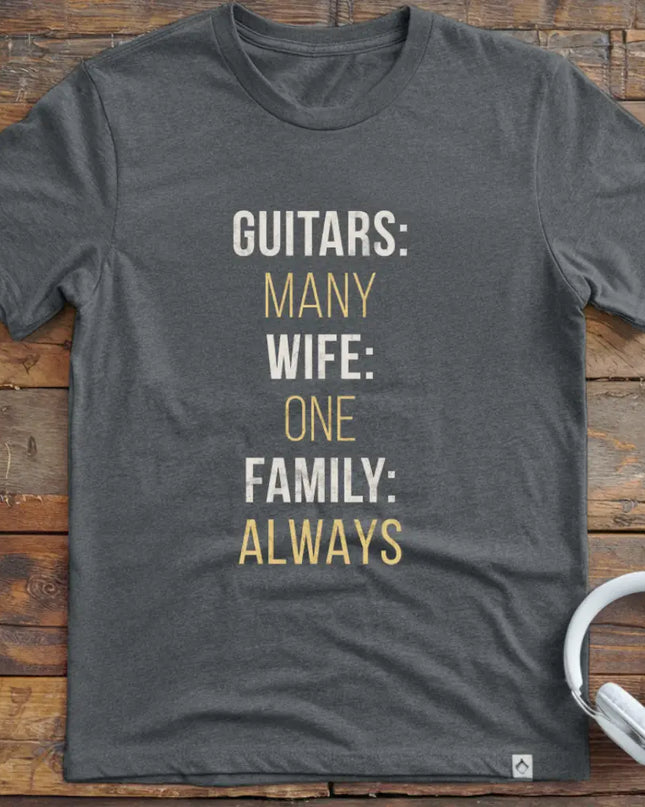 Many Guitars Family T-Shirt