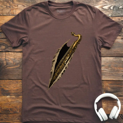 Saxophone Torn T-Shirt