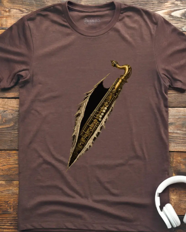 Saxophone Torn T-Shirt