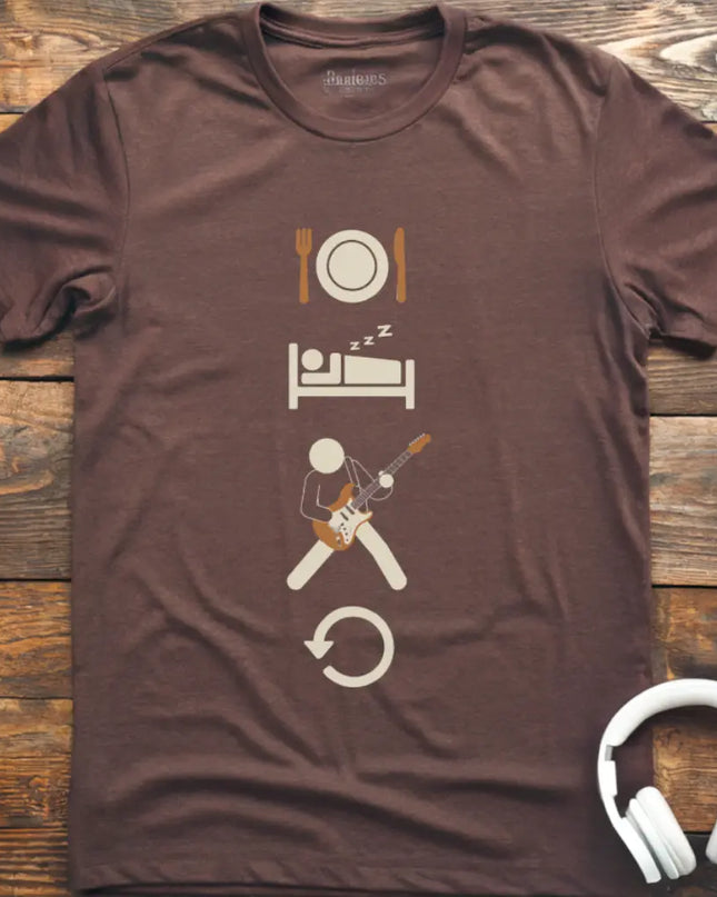 Eat Sleep Guitar Repeat T-Shirt