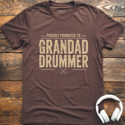 Promoted Grandad Drummer T-Shirt