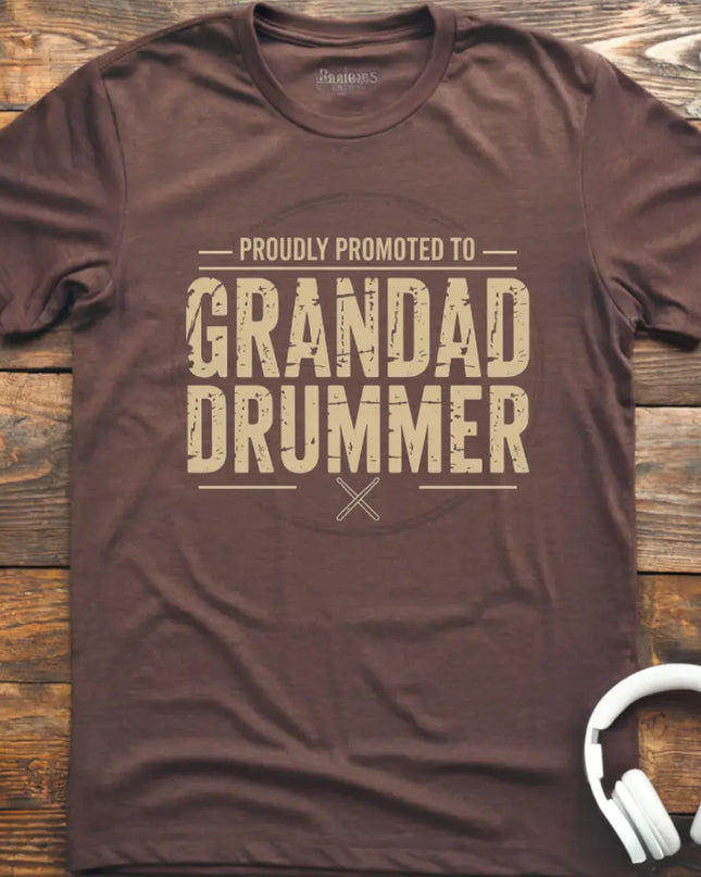 Promoted Grandad Drummer T-Shirt