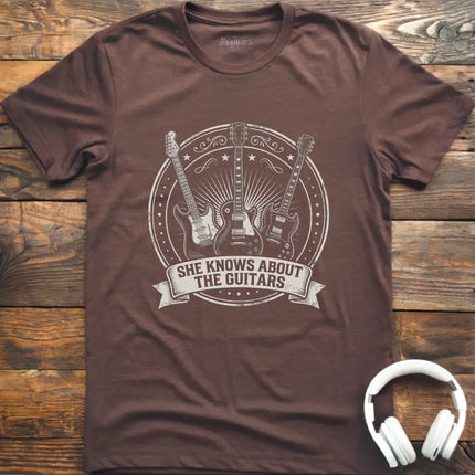 She Knows Guitars T-Shirt