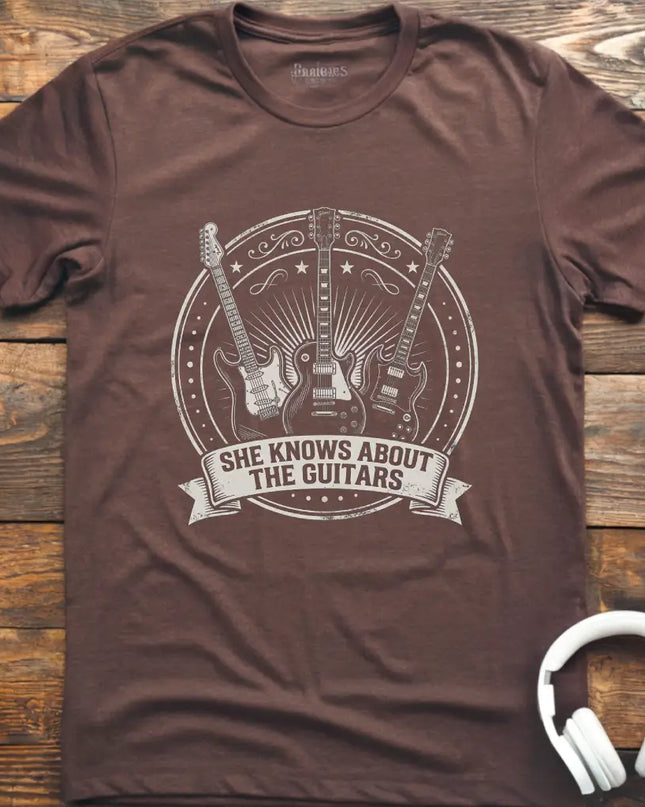 She Knows Guitars T-Shirt