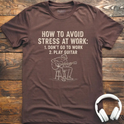 Work Stress Guitar T-Shirt