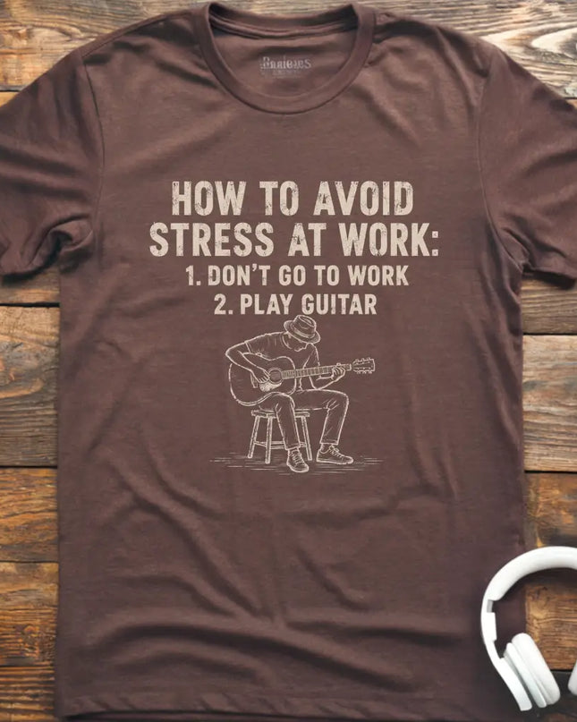 Work Stress Guitar T-Shirt