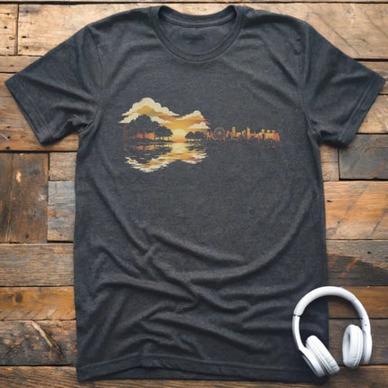 Guitar Sunset Retro T-Shirt