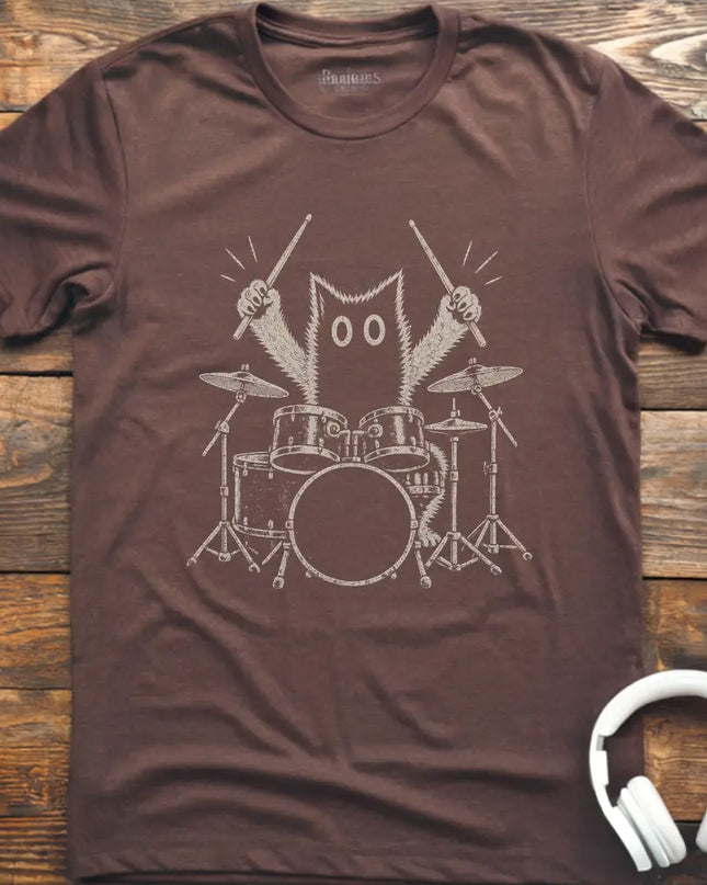 Rock Cat Drum T-Shirt