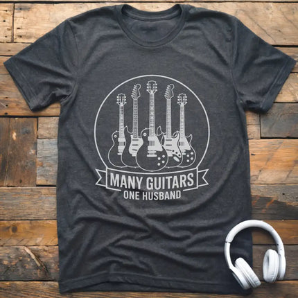 Many Guitars Husband T-Shirt
