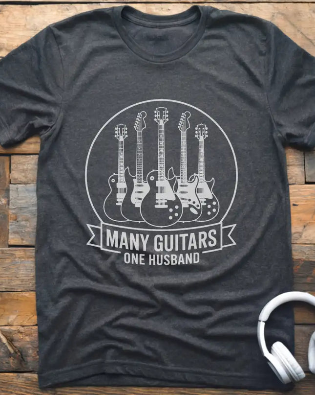 Many Guitars Husband T-Shirt