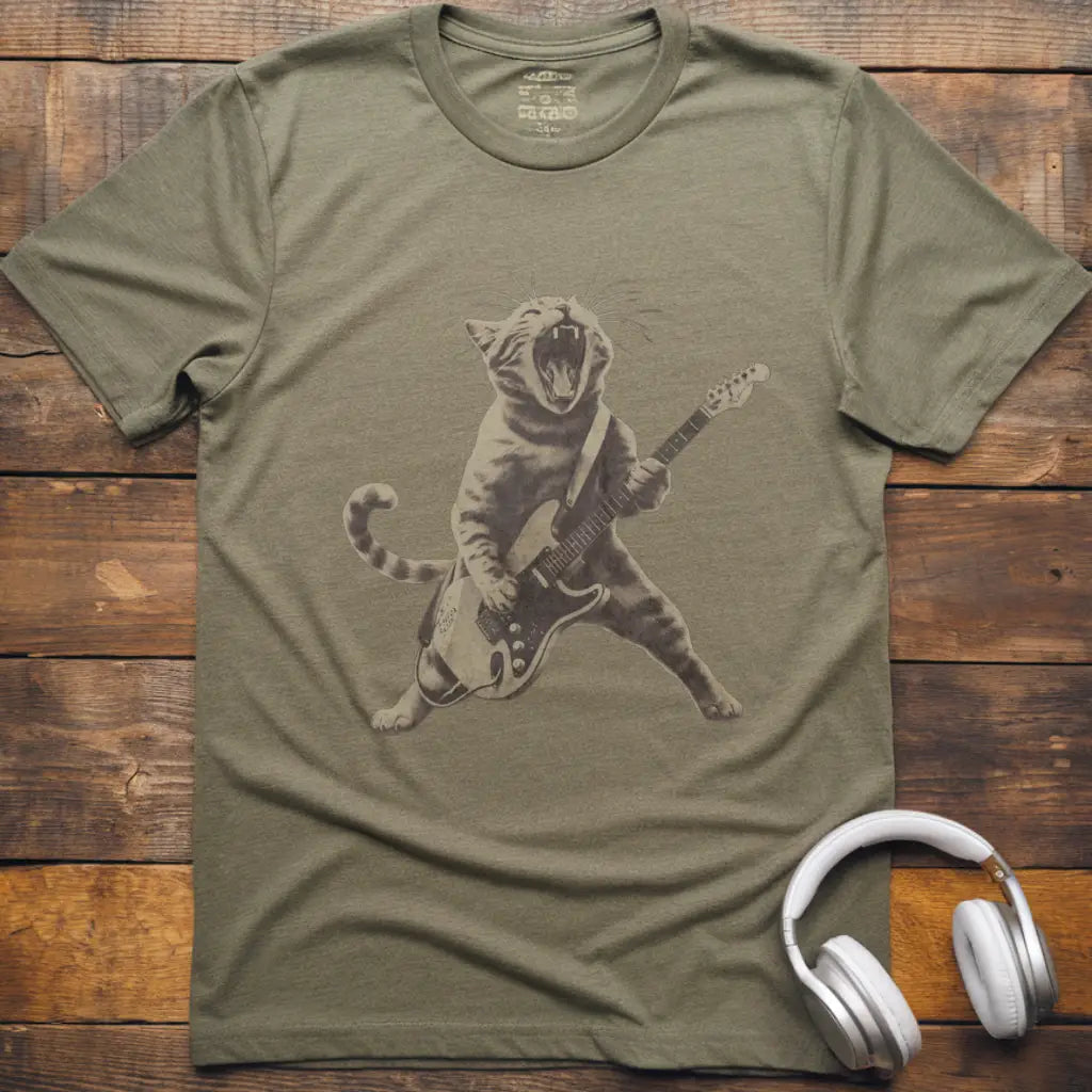Cat Rocking Out T-Shirt