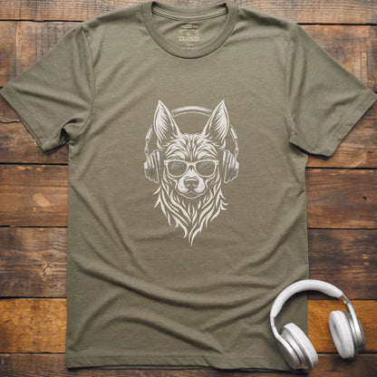 Hundekopfhörer-T-Shirt