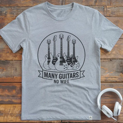Many Guitars No Wife T-Shirt