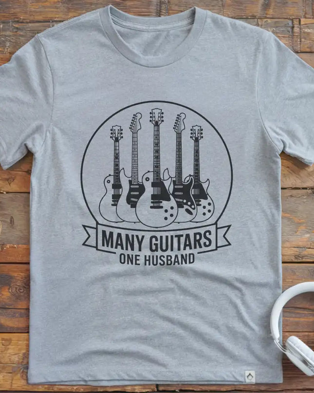 Many Guitars Husband T-Shirt