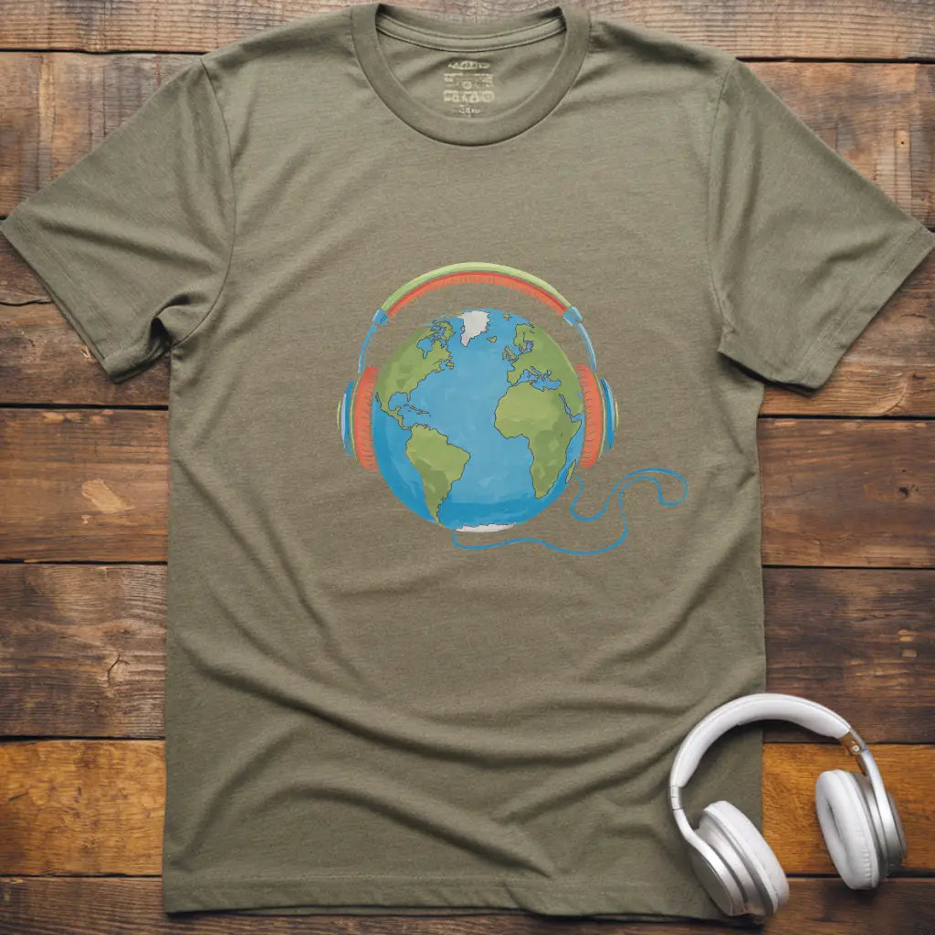 Earth Headphones T-Shirt