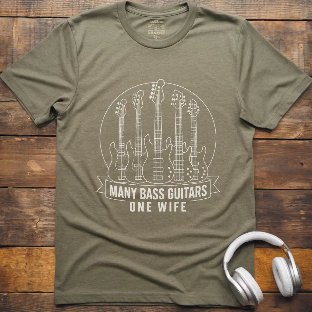 Many Bass Guitars T-Shirt