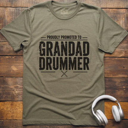 Promoted Grandad Drummer T-Shirt