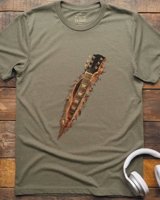 Guitar Fire Torn T-Shirt