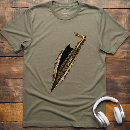 Saxophone Torn T-Shirt