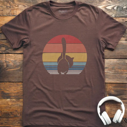 Cat Retro Rear T-Shirt