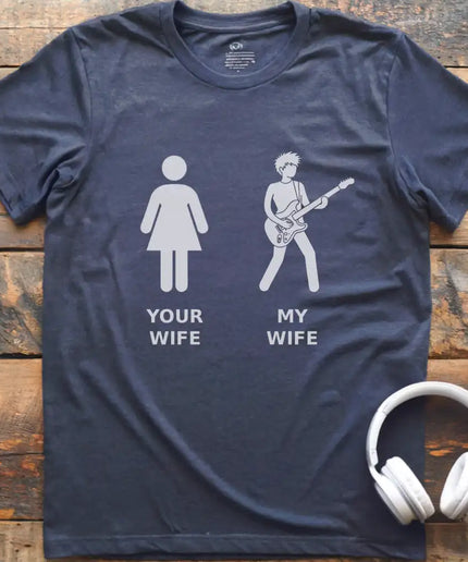Wife Guitar Short Hair T-Shirt