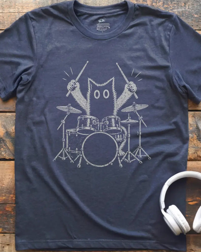 Rock Cat Drum T-Shirt