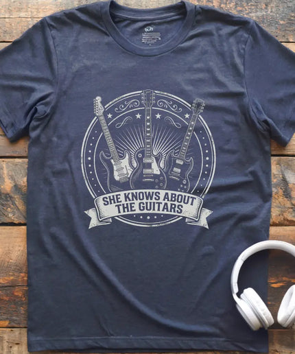 She Knows Guitars T-Shirt