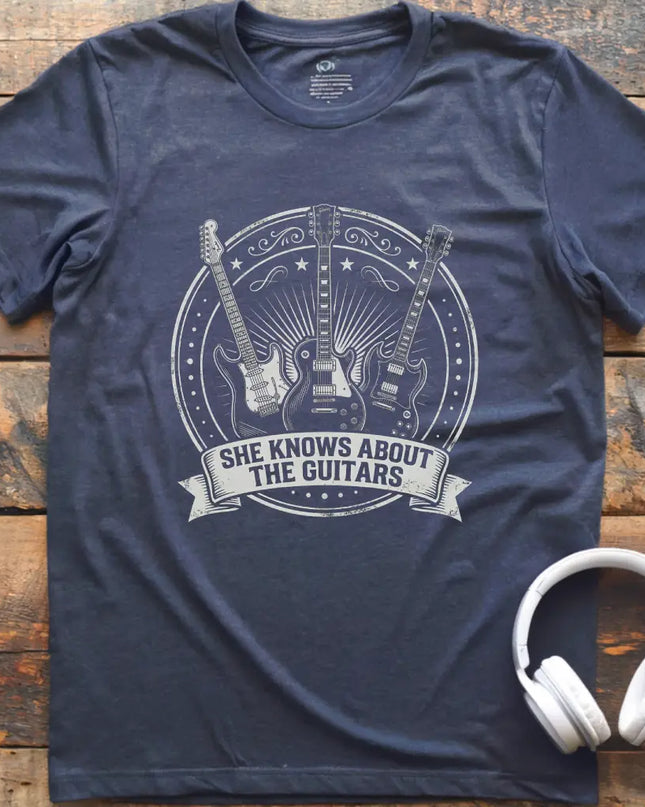 She Knows Guitars T-Shirt
