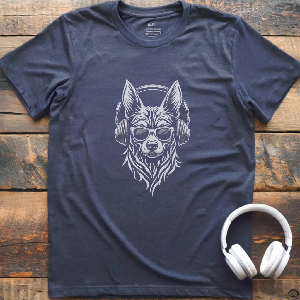 Hundekopfhörer-T-Shirt