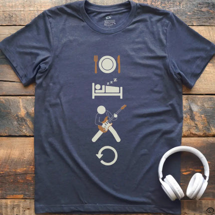 Eat Sleep Guitar Repeat T-Shirt