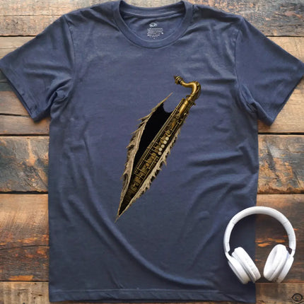 Saxophone Torn T-Shirt