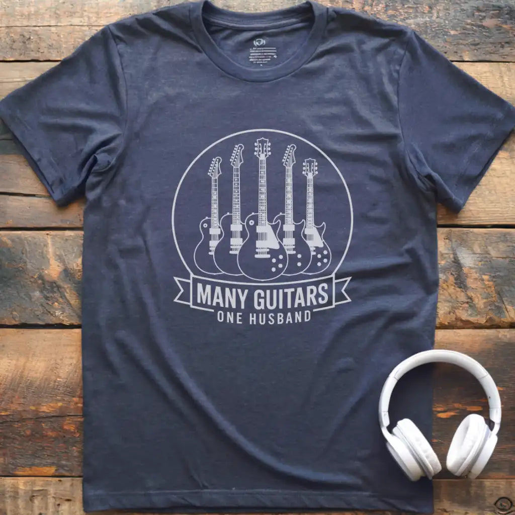 Many Guitars Husband T-Shirt
