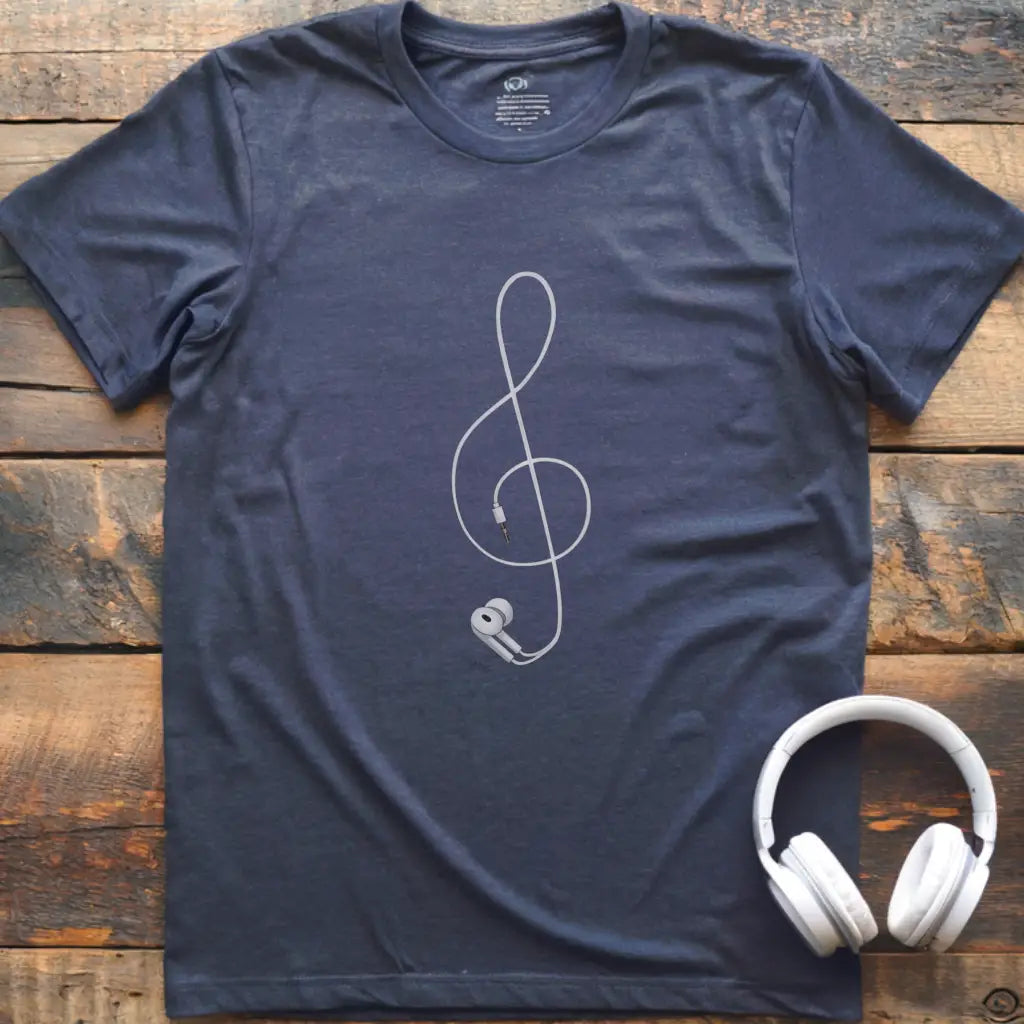 Clef Earphones T-Shirt