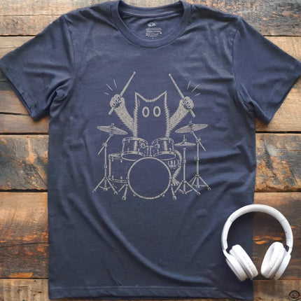Rock Cat Drum T-Shirt