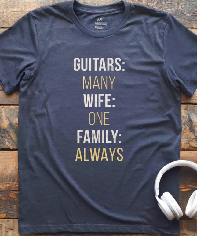 Many Guitars Family T-Shirt