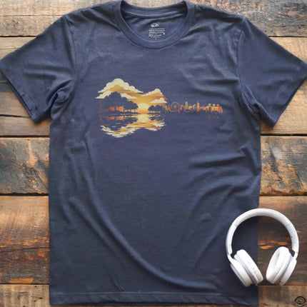Guitar Sunset Retro T-Shirt