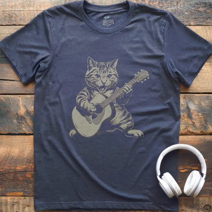 Cat Playing Guitar T-Shirt