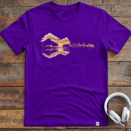 Guitar Sunset Retro T-Shirt