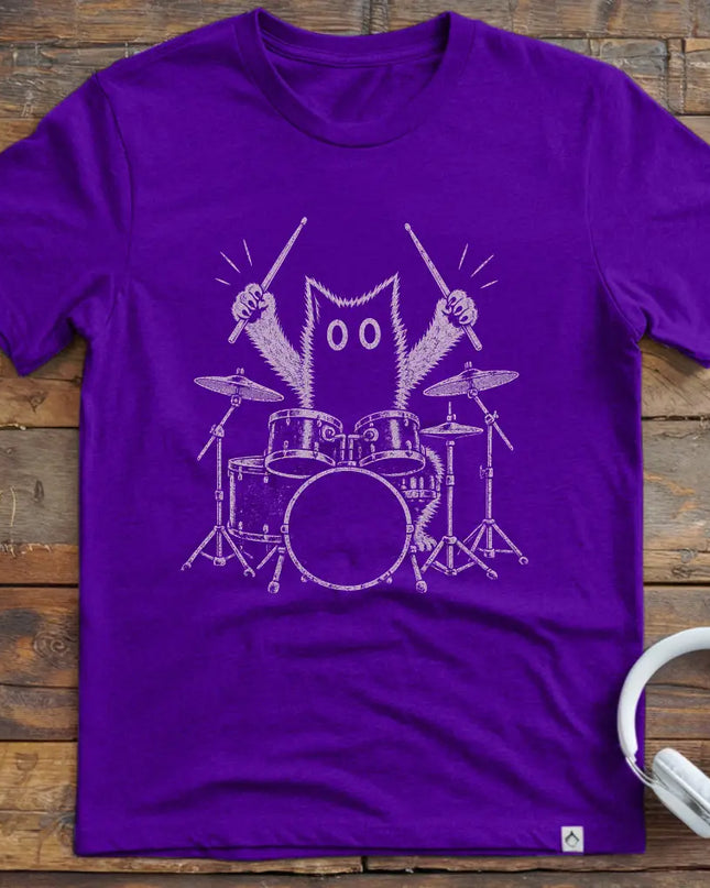 Rock Cat Drum T-Shirt