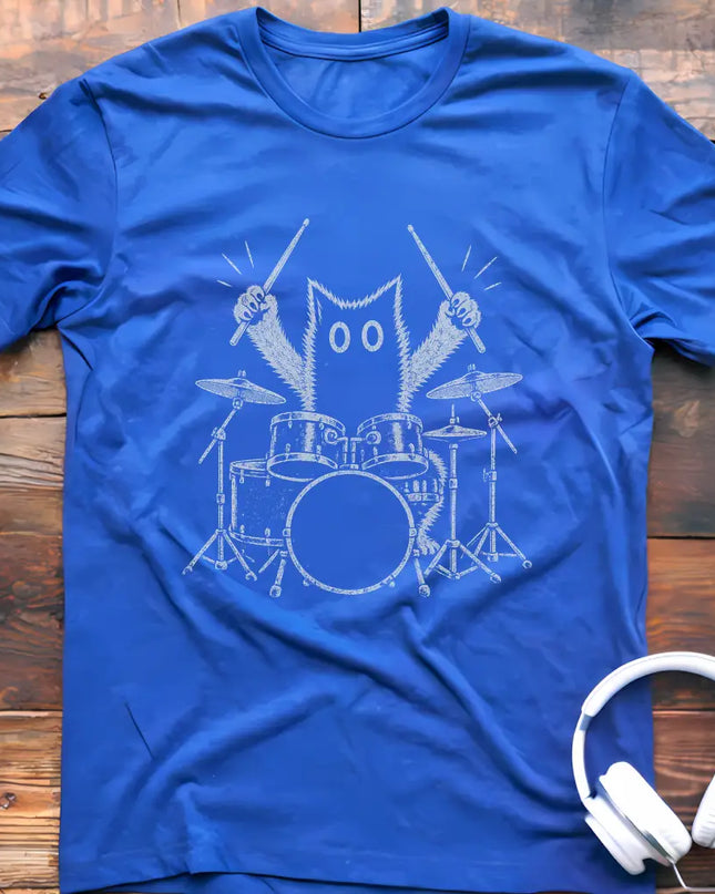 Rock Cat Drum T-Shirt