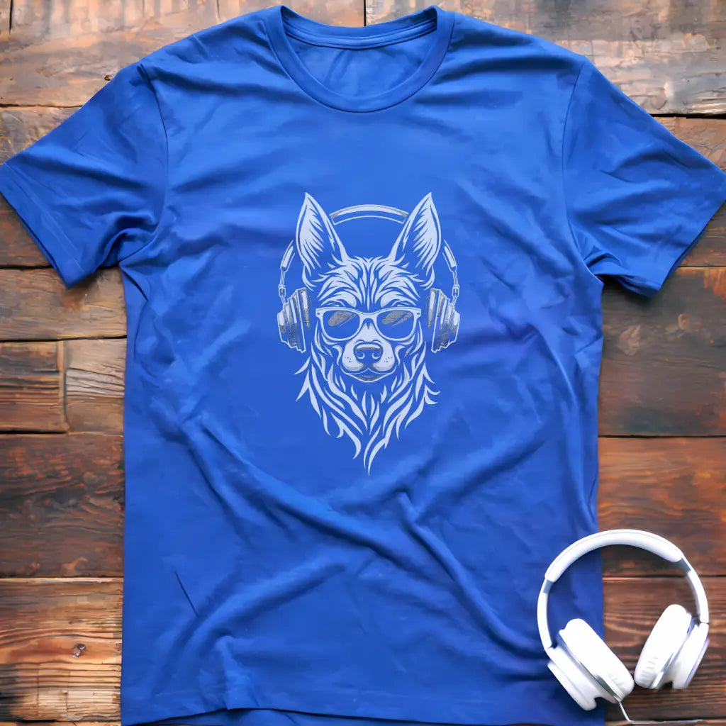 Hundekopfhörer-T-Shirt