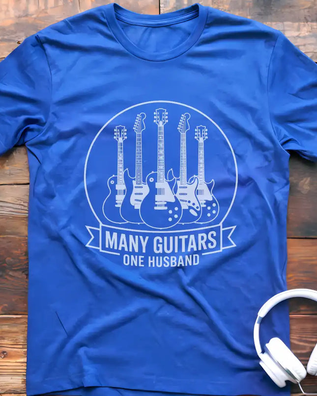 Many Guitars Husband T-Shirt