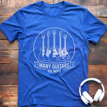 Many Guitars No Wife T-Shirt