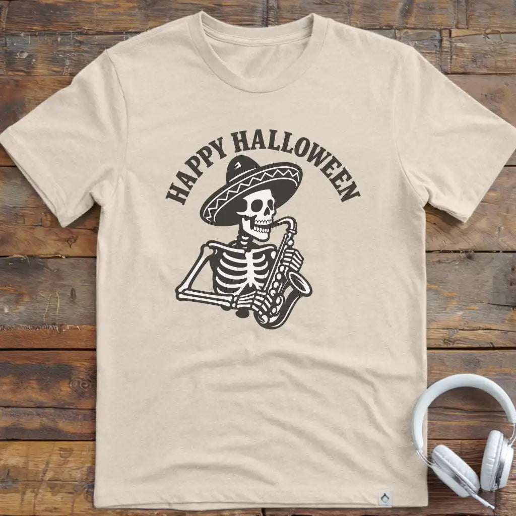 Skeleton Sax T- Shirt