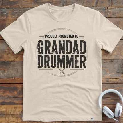 Promoted Grandad Drummer T-Shirt