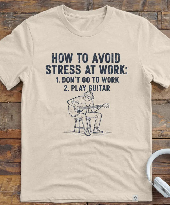 Work Stress Guitar T-Shirt